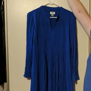 Blue Long Sleeved Dress